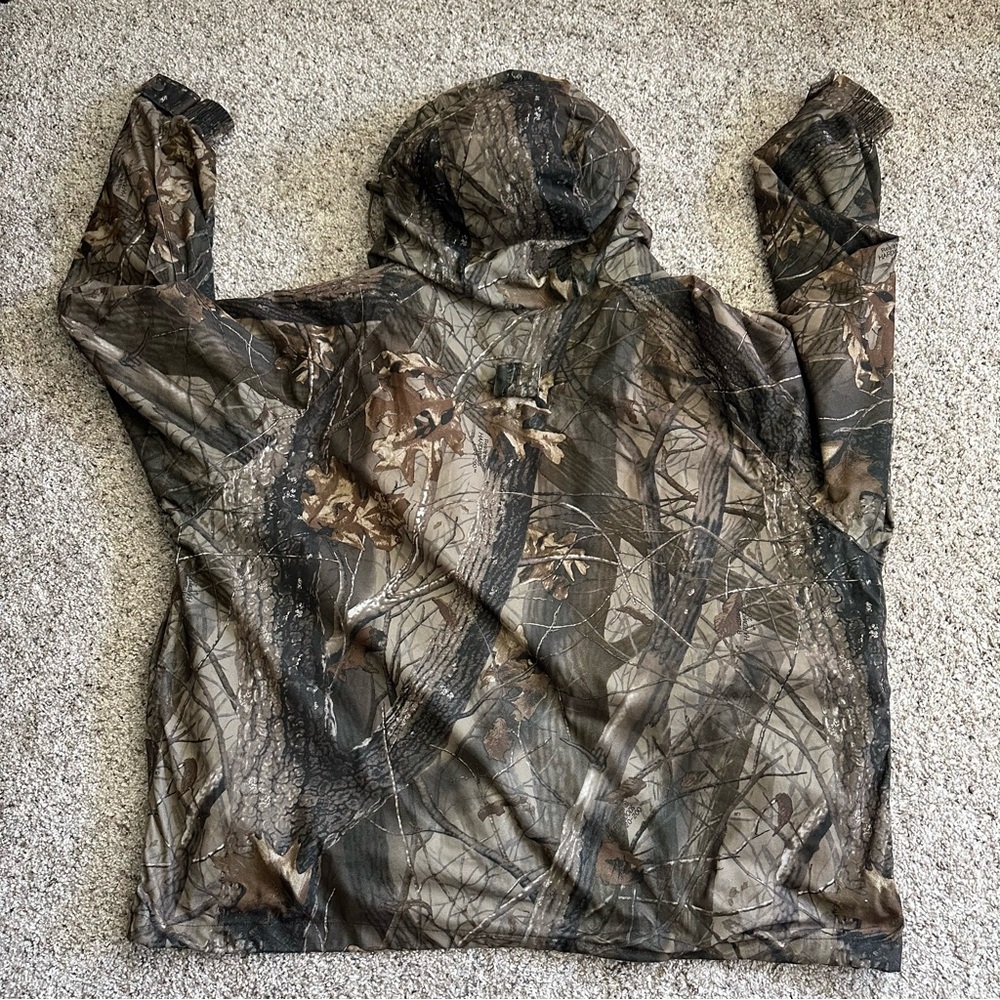 Pella Realtree Hardwoods Camo Full Zip Jacket Vintage Mens Size 2X REG Mesh Line - Picture 13 of 15